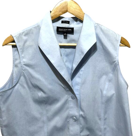 Jones‎ New York Women Button Up Shirt 14 Non Iron Office Travel Classic Preppy - Picture 7 of 8